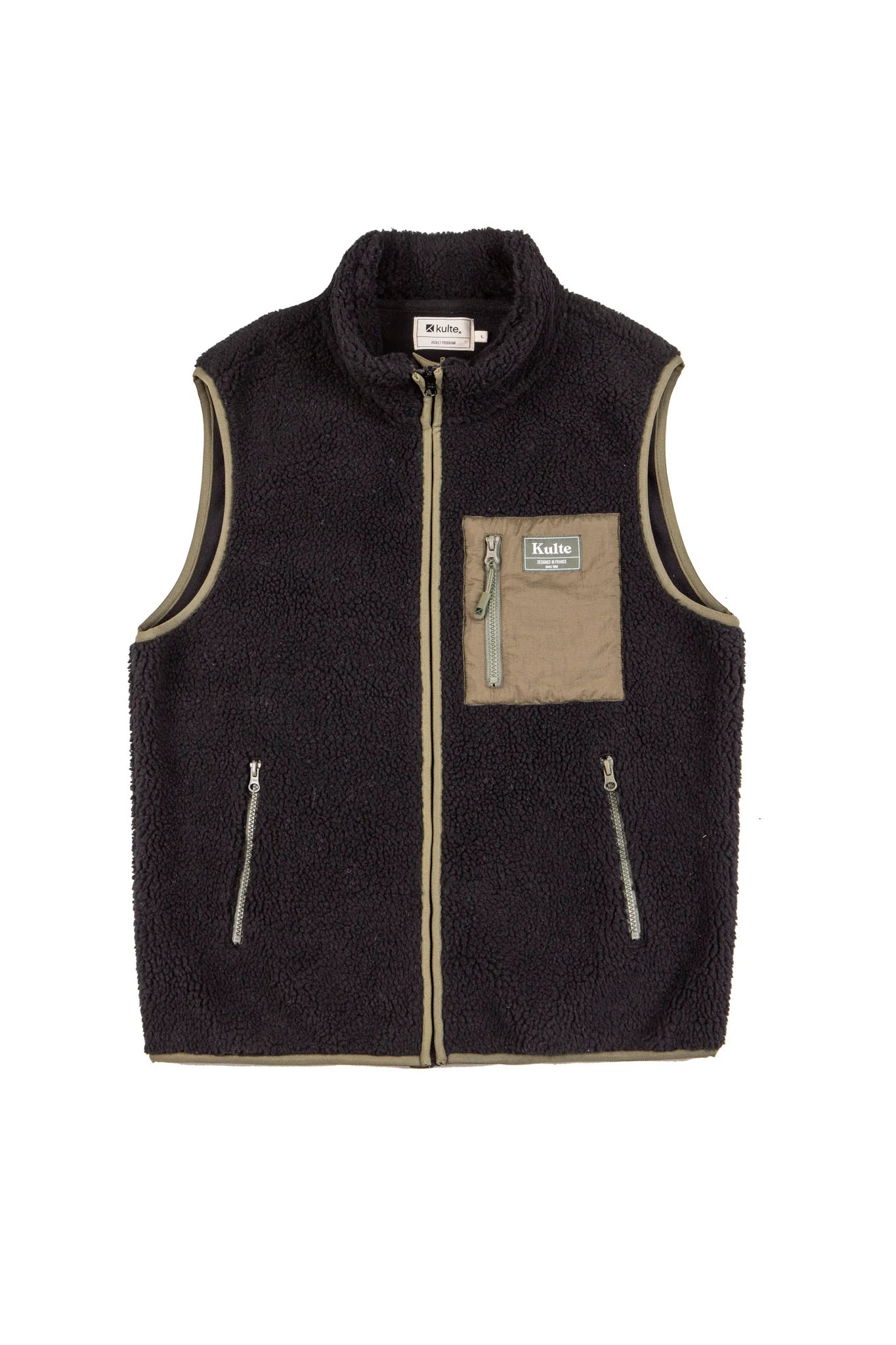 Veste No Arm Sherpa Off Noir – Kulte