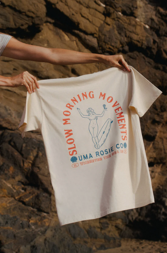 T-shirt Écru - Imprimé Surf