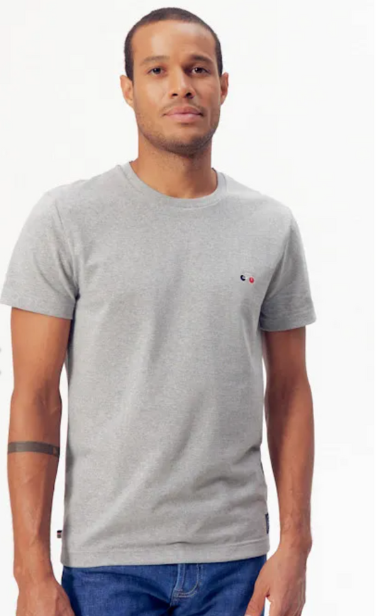 T-shirt Baptiste Velo Gris Chiné recyclé