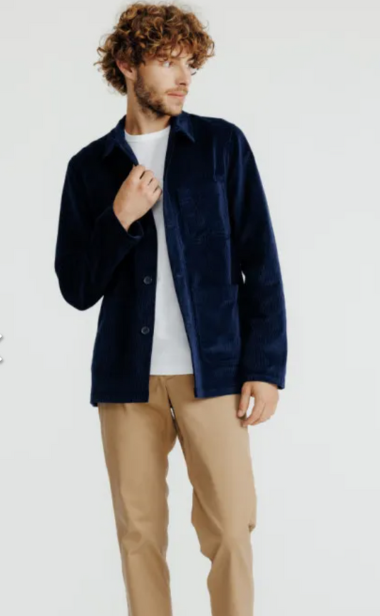 Veste de travail Bleu en velours