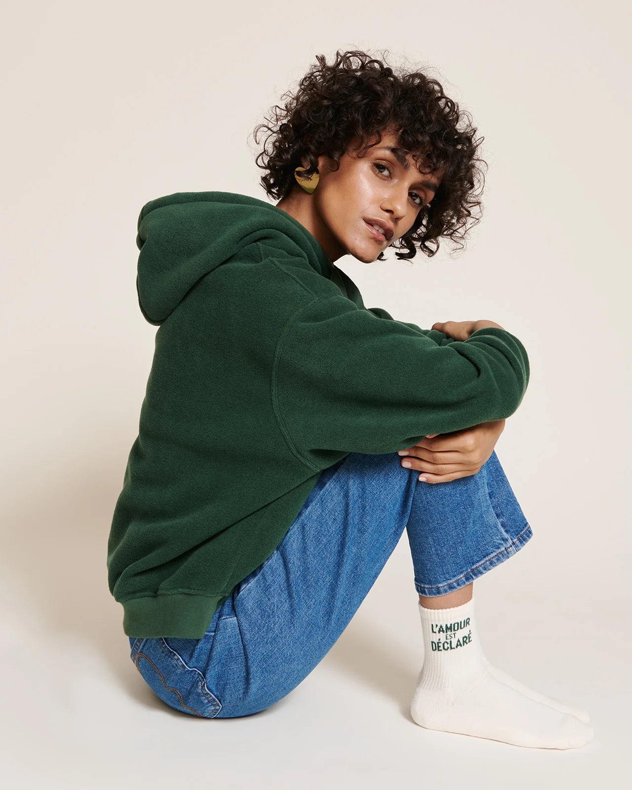 Les chaussettes L'amour est déclaré - crème