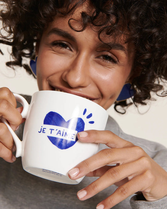 Mug Cœur “Je t’aime” – Bleu