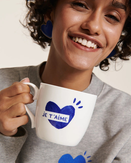 Mug Cœur “Je t’aime” – Bleu