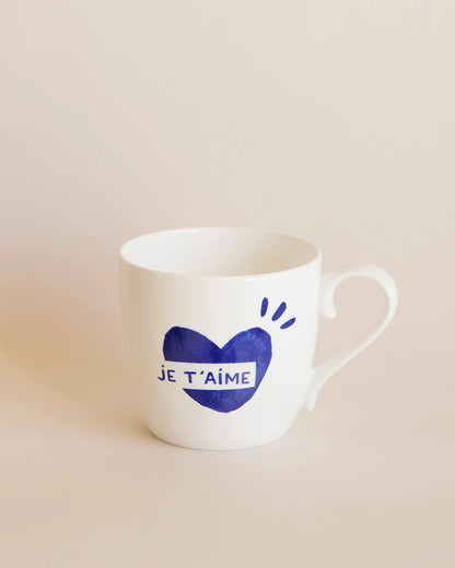 Mug Cœur “Je t’aime” – Bleu