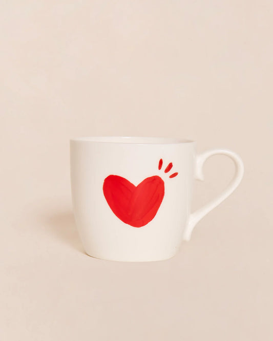 Le mug Coeur solaire - rouge