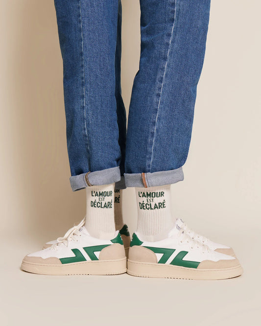 Les chaussettes L'amour est déclaré - crème