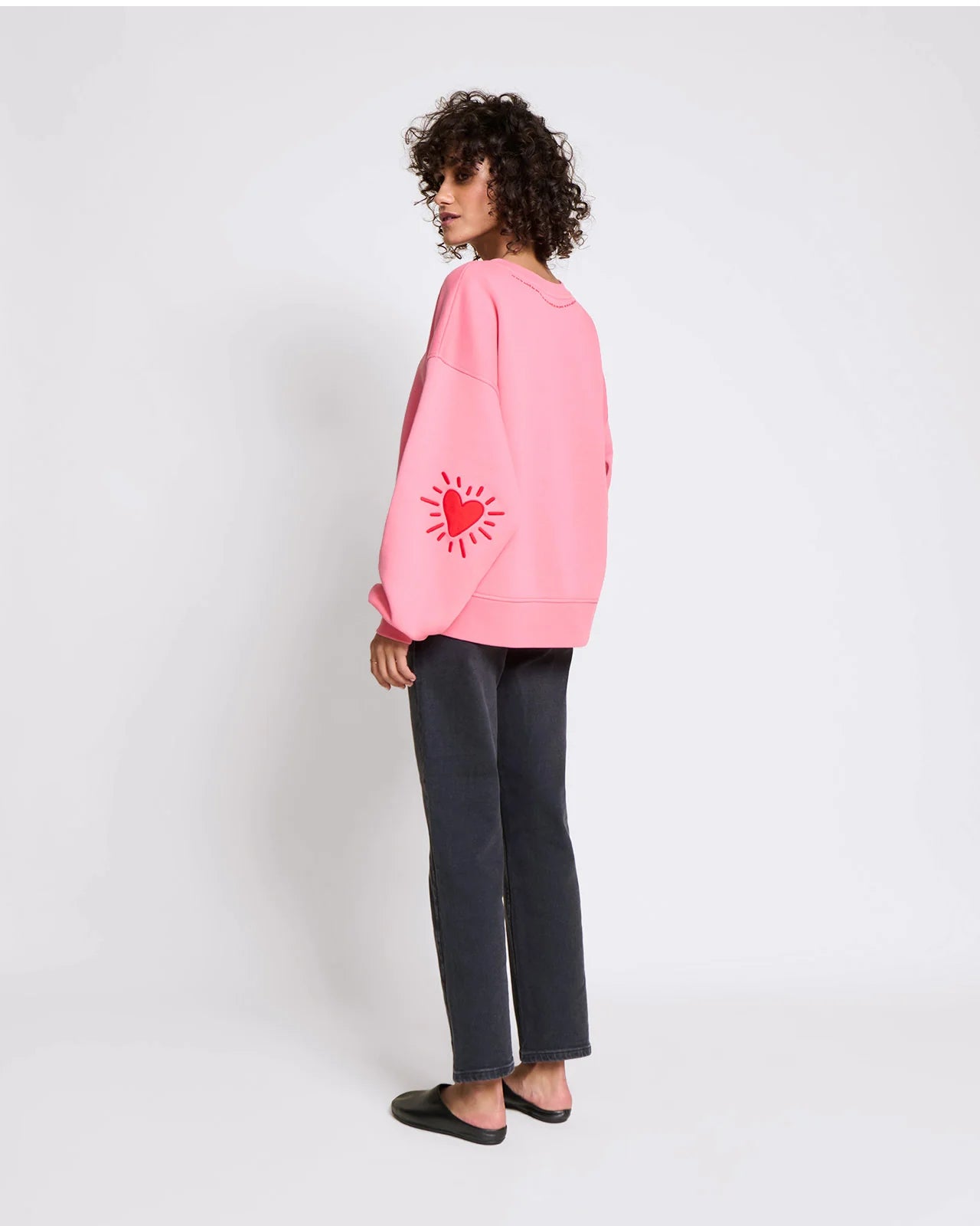 Sweat Cœur Solaire Femme – Rose