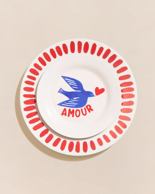 L’Assiette Amour en porcelaine – 19 cm | émoi émoi
