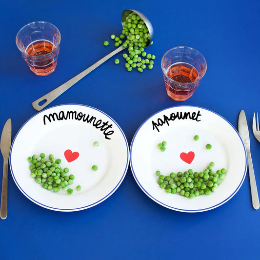 Assiette “LA FAMILLE S’ÉCLATE – Papounet”