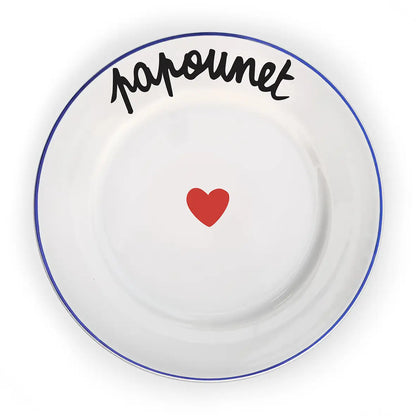 Assiette “LA FAMILLE S’ÉCLATE – Papounet”