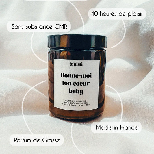 Bougie Parfumée - Donne-moi ton cœur baby - Cire de soja