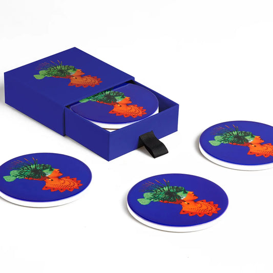 Ensemble de 4 sous-verres en céramique Rascaqueen