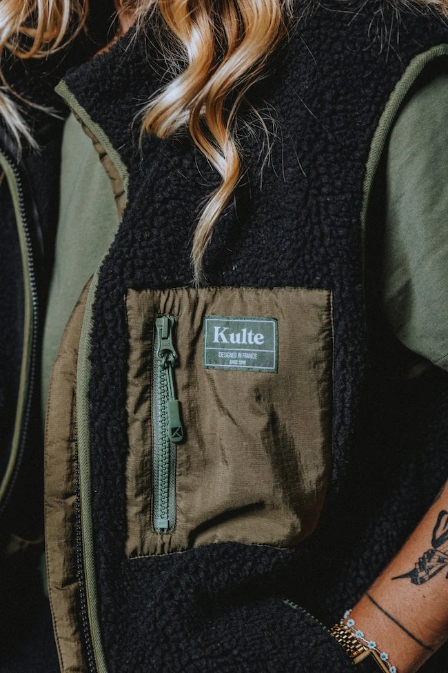 Veste No Arm Sherpa Off Noir – Kulte