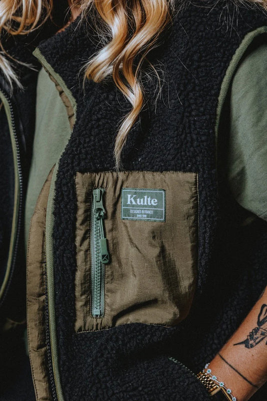 Veste No Arm Sherpa Off Noir – Kulte