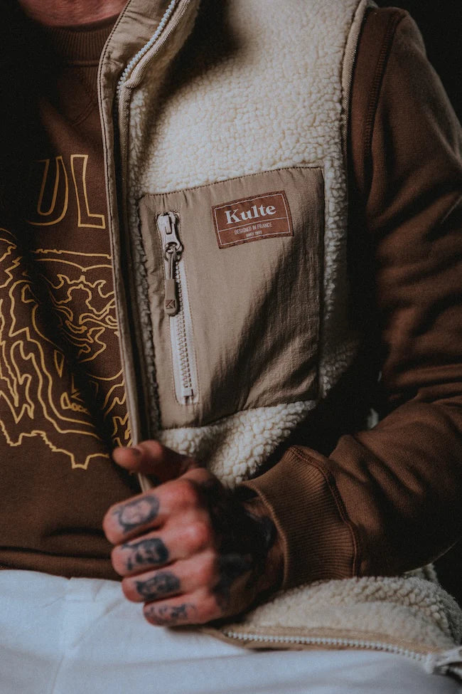 Veste No Arm Sherpa Off White – Kulte