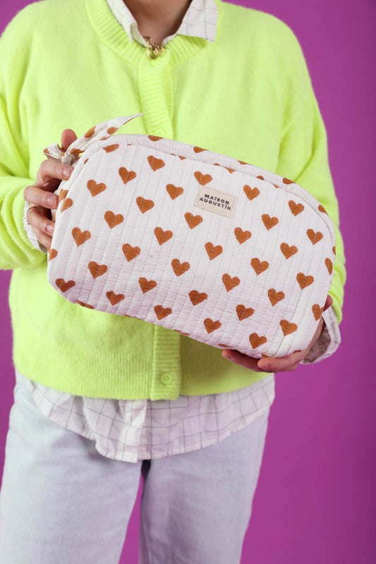 Trousse de toilette Love Cannelle