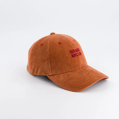 Casquette Velours Caramel « Grand Amour » – Chamaye