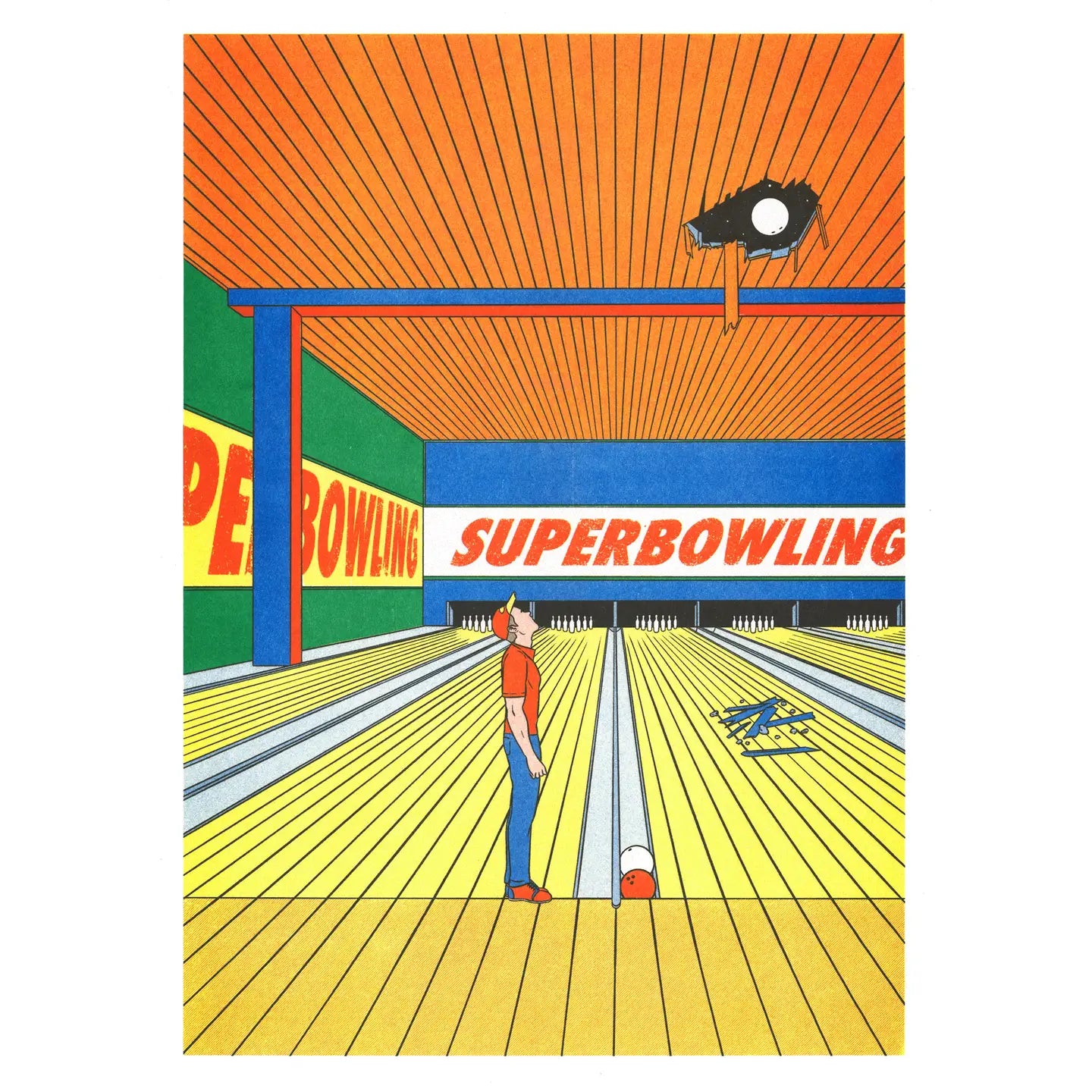Affiche Simon Bailly - Super bowling
