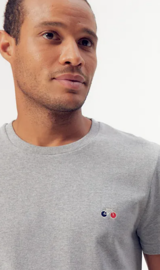 T-shirt Baptiste Velo Gris Chiné recyclé