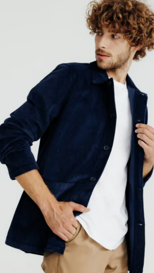 Veste de travail Bleu en velours