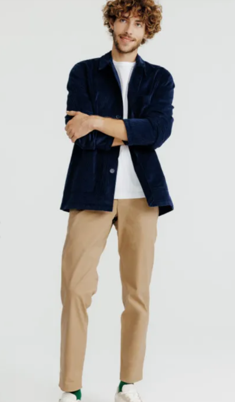 Veste de travail Bleu en velours