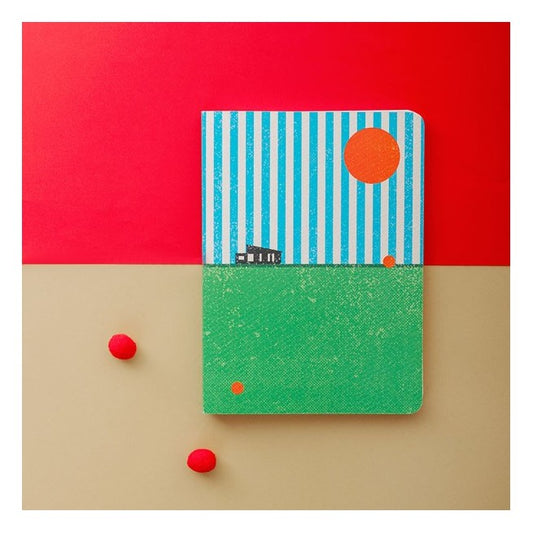 Cahier spirale A5 – Soleil Rouge