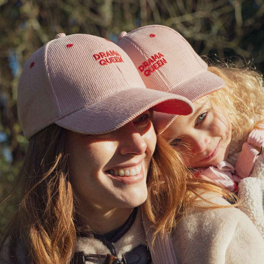 Casquette Velours Rose "Drama Queen"
