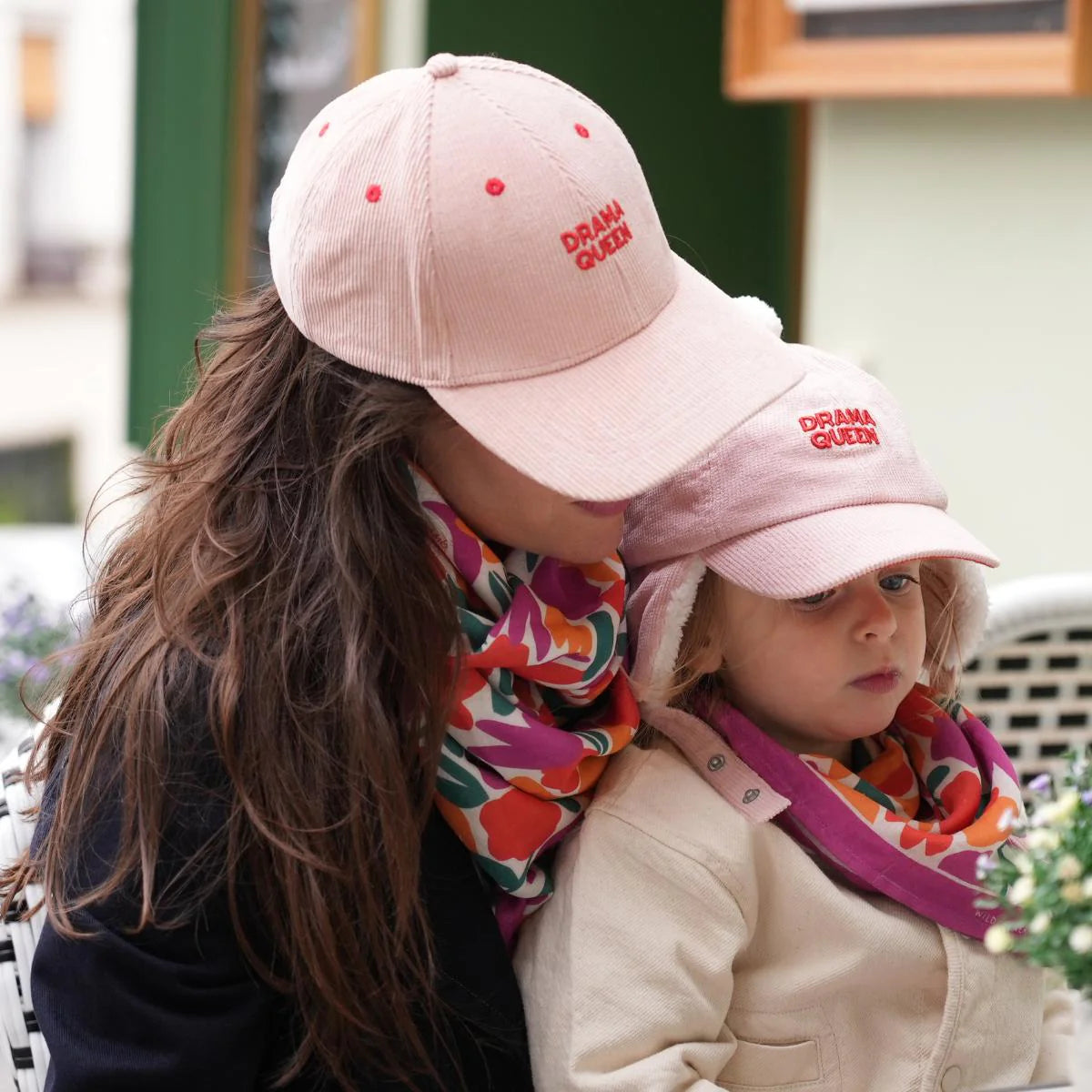Casquette Velours Rose "Drama Queen"