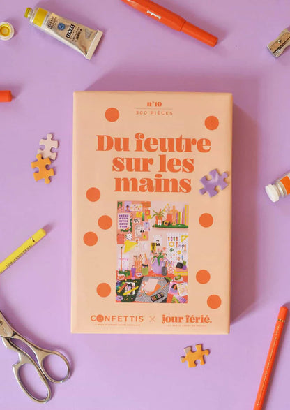 Du feutre sur les mains - Puzzle 500 pièces